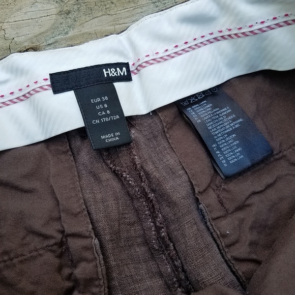 H&M brown linen trousers - Picture 2 of 5